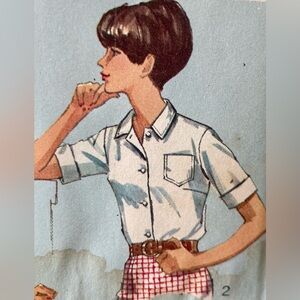 VTG 60 's SIMPLICITY BLOUSE PATTERN